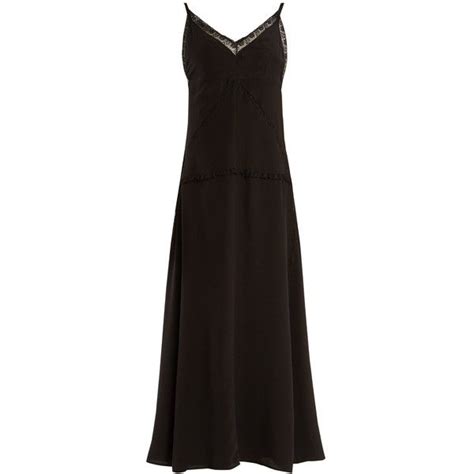 prada v-neck lace-trimmed silk slip dress|PRADA Lace.